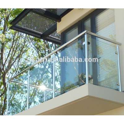 high quality outdoor frameless glass balcony railing/exterior hand railings