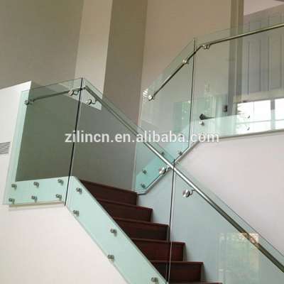 Modern house design 304 / 316 stainless steel stair handrail wall mounted with accessories