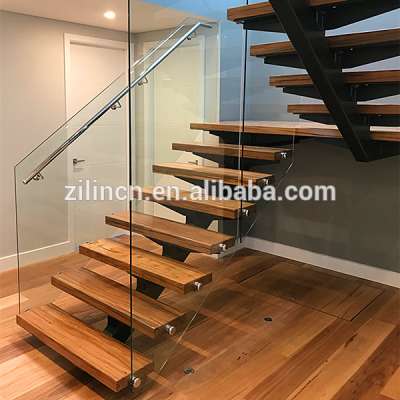 2019 New arrival Indoor modern design steel wood prefabricated floating stairs